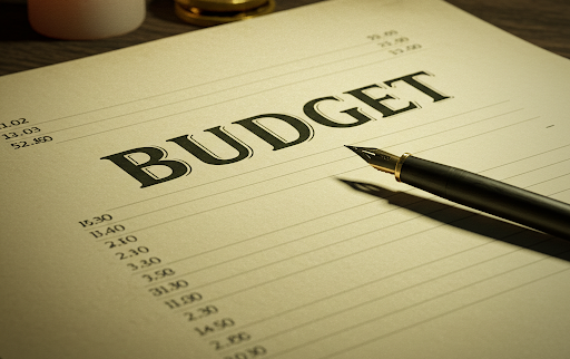 Colorful chart showing budgeting method breakdown